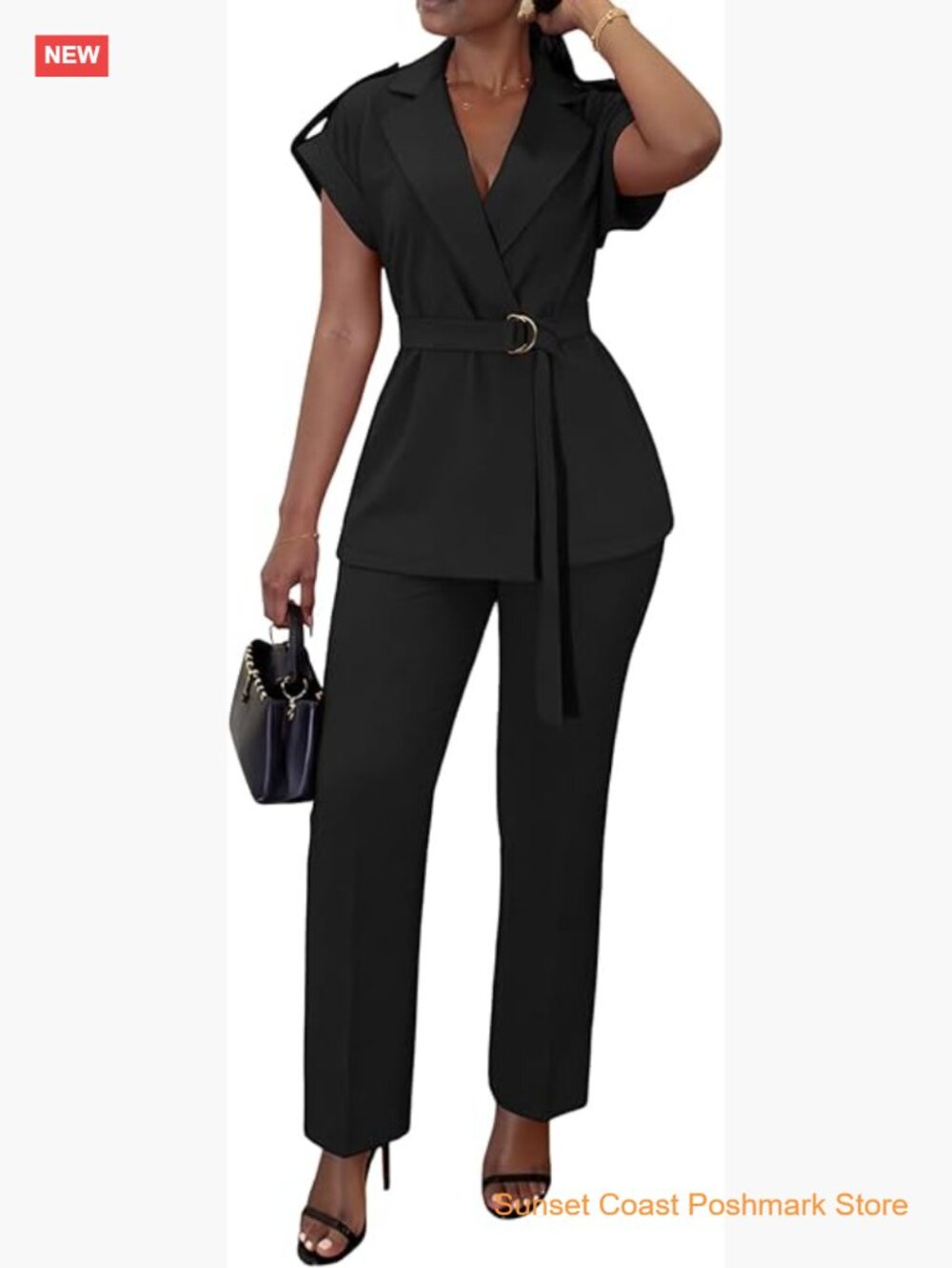 2 Piece Pant Suit Business Casual Outfits Dressy Blazer Vest Pencil Pants Work